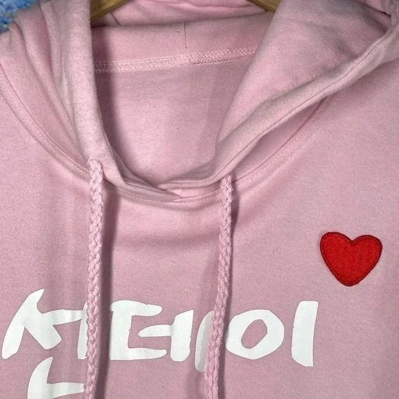 Women’s Patch Pink Hoodie Large - Picture 4 of 7